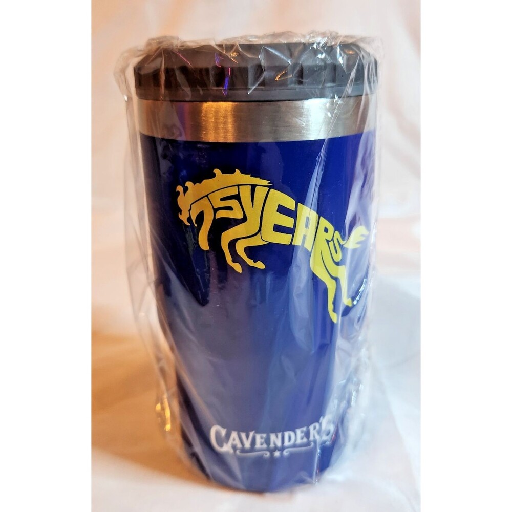 Wrangler 75 Years Cavender's Stainless Steel Insulated Can Drink Holder New